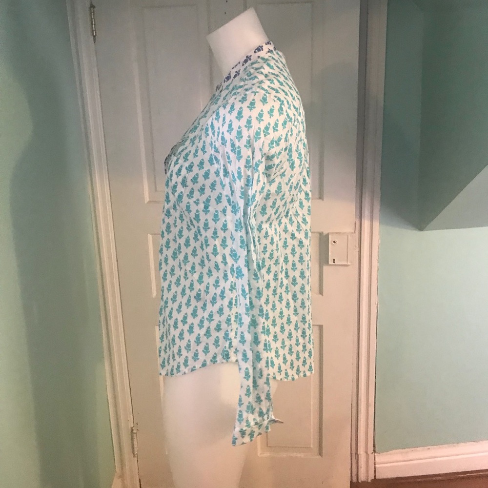 NWT J. Crew Thistle-print popover Sz2 - Picture 3 of 5